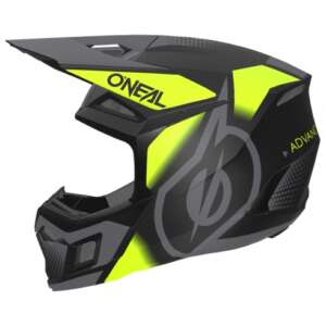 Мотокрос каска O'NEAL 3SERIES VISION BLACK/NEON YELLOW/GRAY V.24