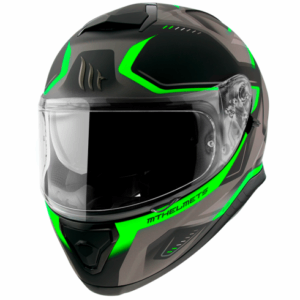 Каска MT THUNDER 3 TURBINE MATT BLACK/GREEN