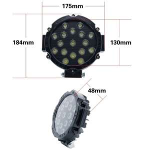 OFF ROAD кръгъл LED фар 17 диода 51W