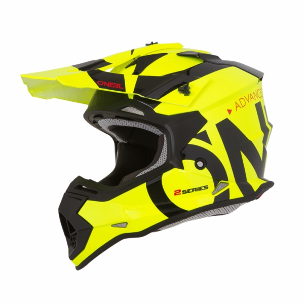 Детска крос каска O`NEAL 2SERIES RL SLICK NEON YELLOW/BLACK